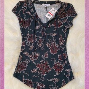 William Rast Phoebe Mali Lace Up Shirt NWT XS
